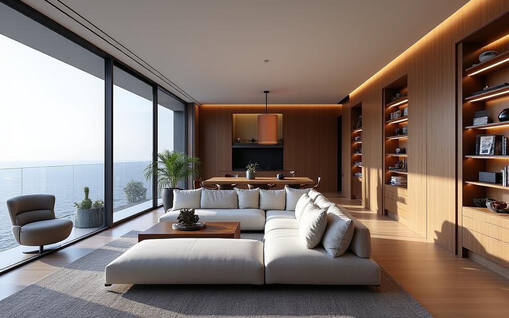 Attico a Salerno con design moderno, finiture artigianali e ampi spazi aperti.